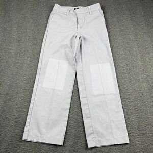 Dickies Boys Size 8 Straight Leg Work Pants Light Gray Reinforced Knee W411254